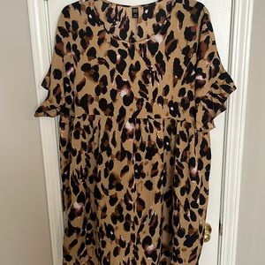 Emery Rose leopard babydoll dress 3xl never worn